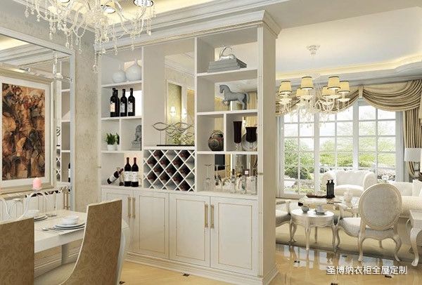 簡(jiǎn)歐客廳酒柜-11